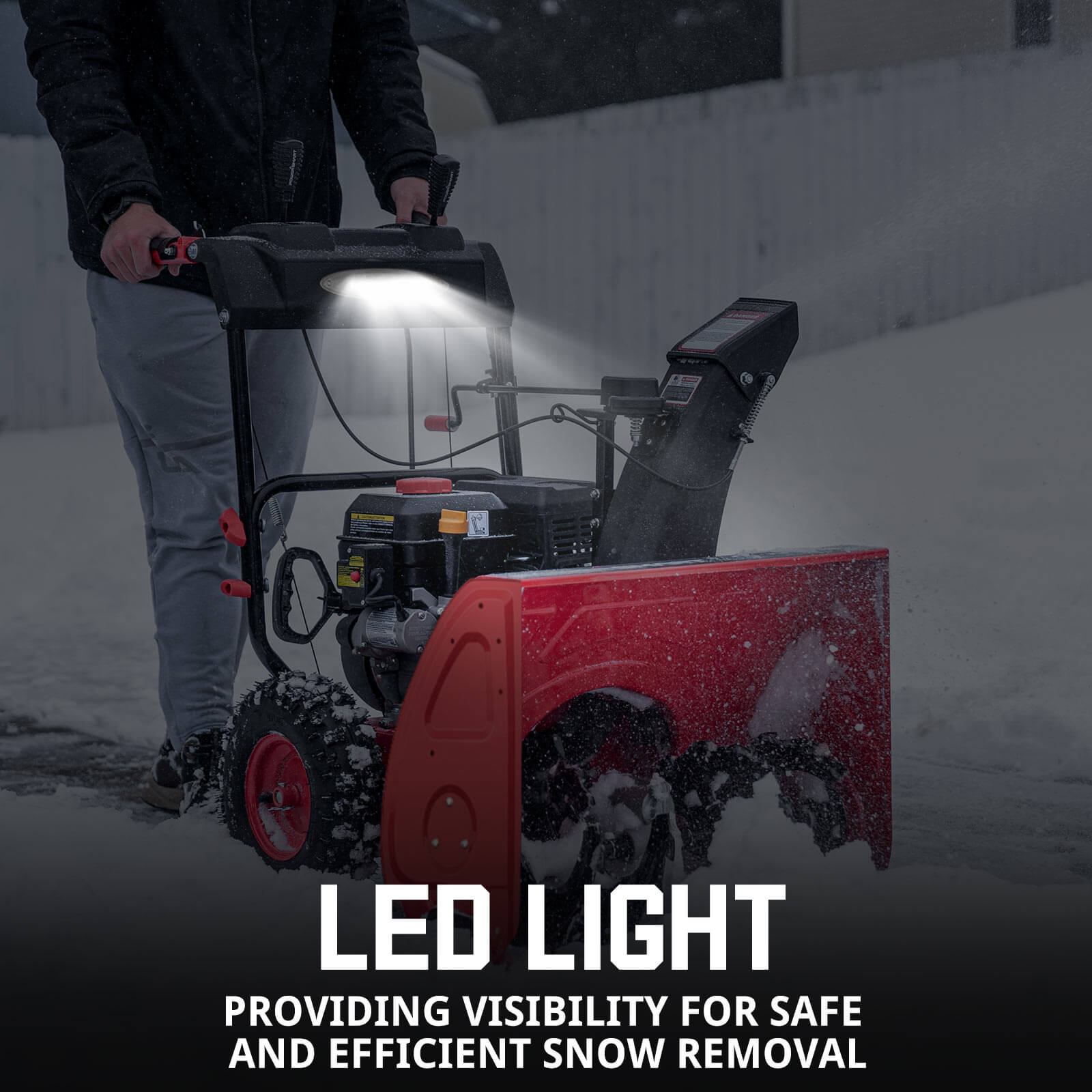 24'' 212cc Two Stage Self-Propelled Gas Snow Blower w/ Electric Start & Heated Handle DB7108B